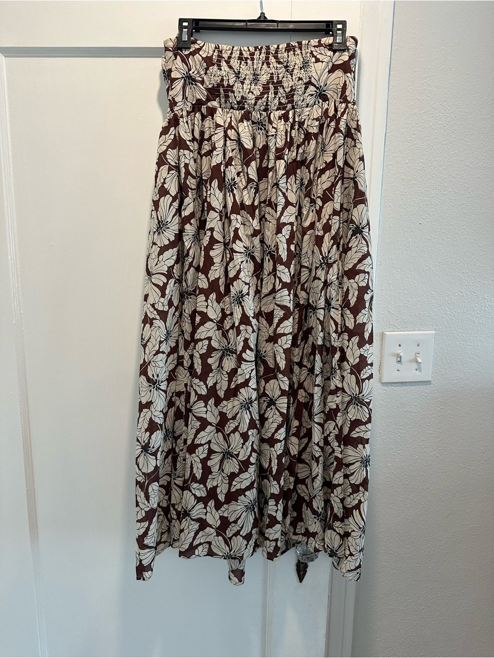 J Crew Brown Floral Cutout Halter Maxi Dress - Picture 5 of 5